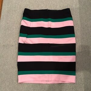 Striped Pencil Skirt, Forgiving Fabric